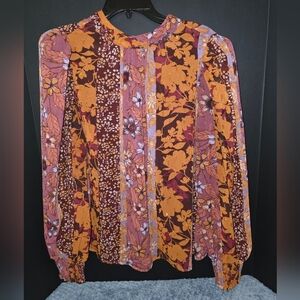 Hailey & Co Long Sleeved Boho Top Size Large